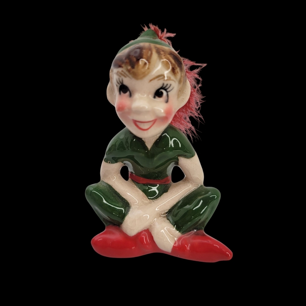 Rare 1955 Kreiss Peter Pan Figurines Disney Sprite Elf Christmas Pixies Set Of 4 - Picture 6 of 11